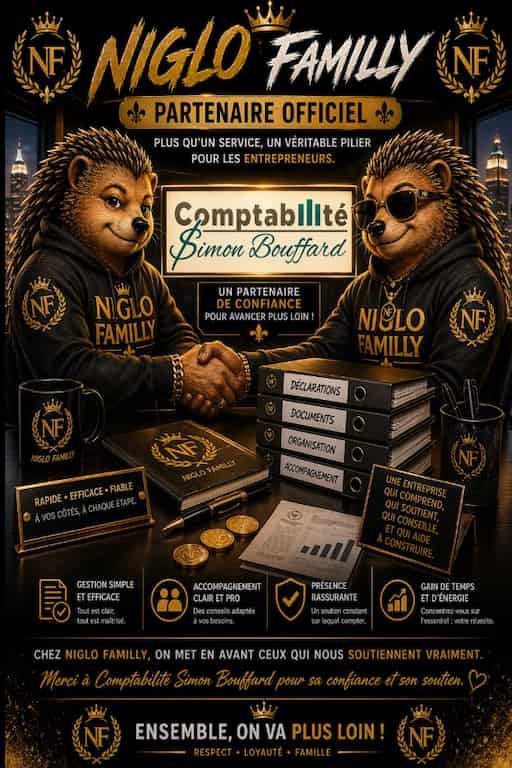 comptabilité Simon Bouffard aux couleurs de la Niglo Familly